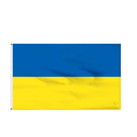 Sun Joe 3 x 5-Ft Ukrainian National Flag Polyester, Brass Grommets F3X5-UKR
